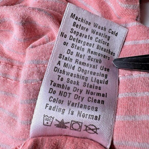 Fresh Produce Pink Stripe Tank Top Womens Large Sleeveless Coastal Beach USA - Picture 10 of 10